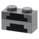 LEGO kocka 1x2 kemence mintával (Minecraft), sötétszürke (37227)
